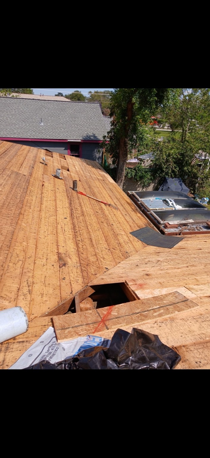 Roof repair - before